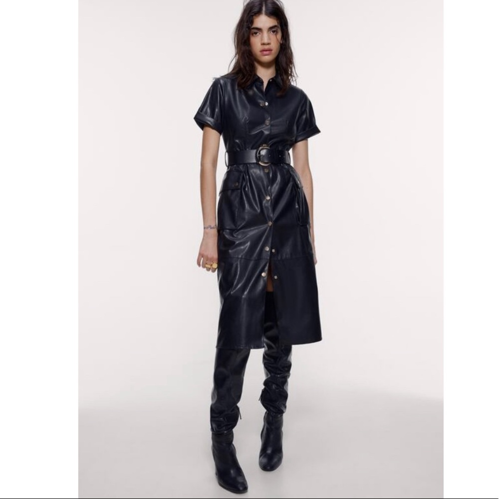 Zara Faux Leather Dress